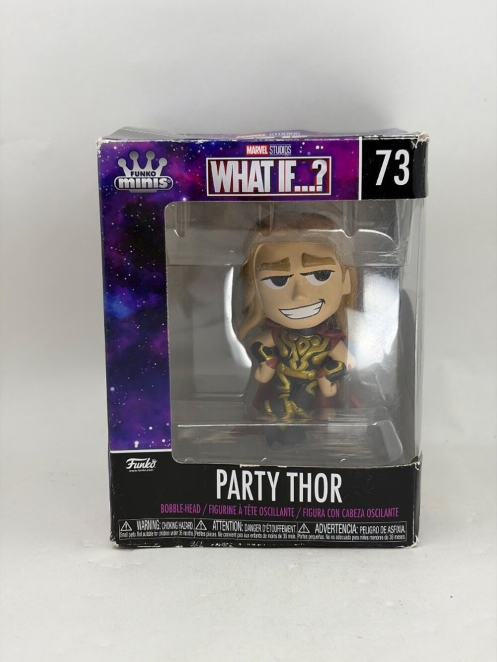 Funko Pop Mystery Minis Marvel Studios What If...? #73 Party Thor With Box